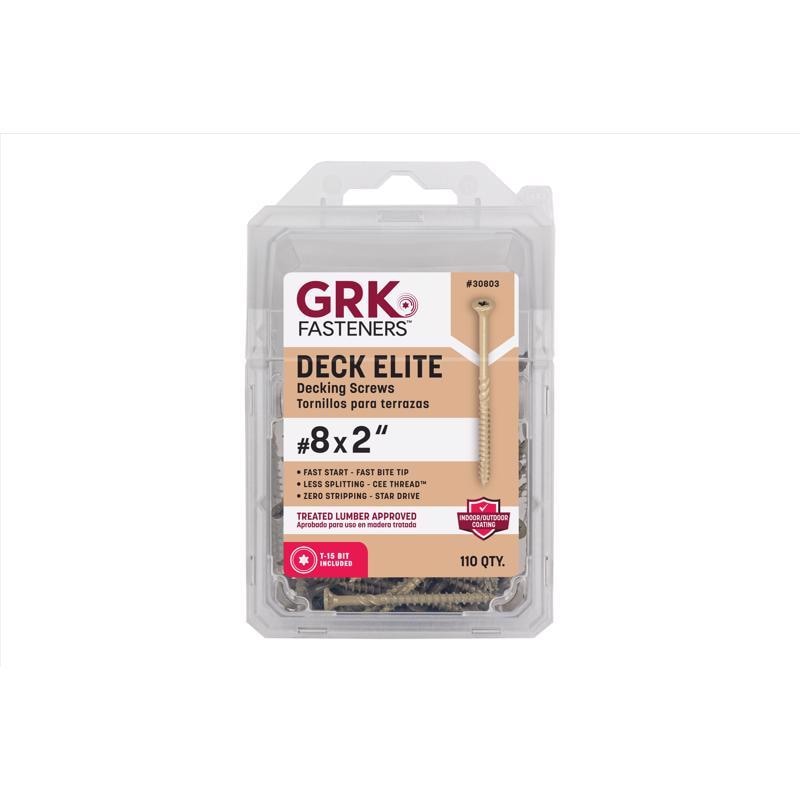 WD SCRW W CUT STR 2" #8