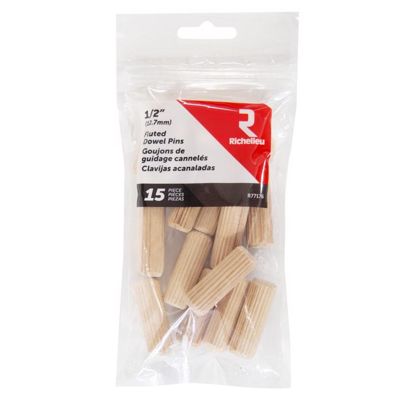 DOWEL PIN FLTD 1/2" 15PK