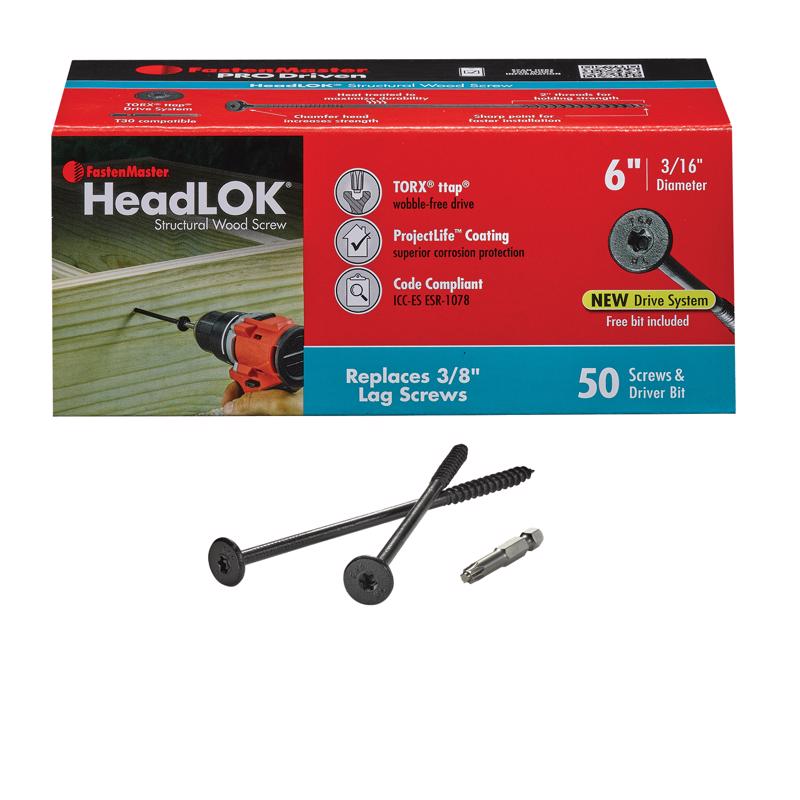 STRCTRL WD SCRW 6" 50PC