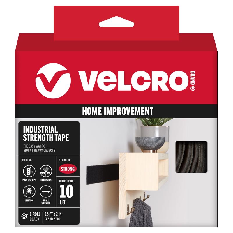 VELCRO 2"X15'IND STR BLK