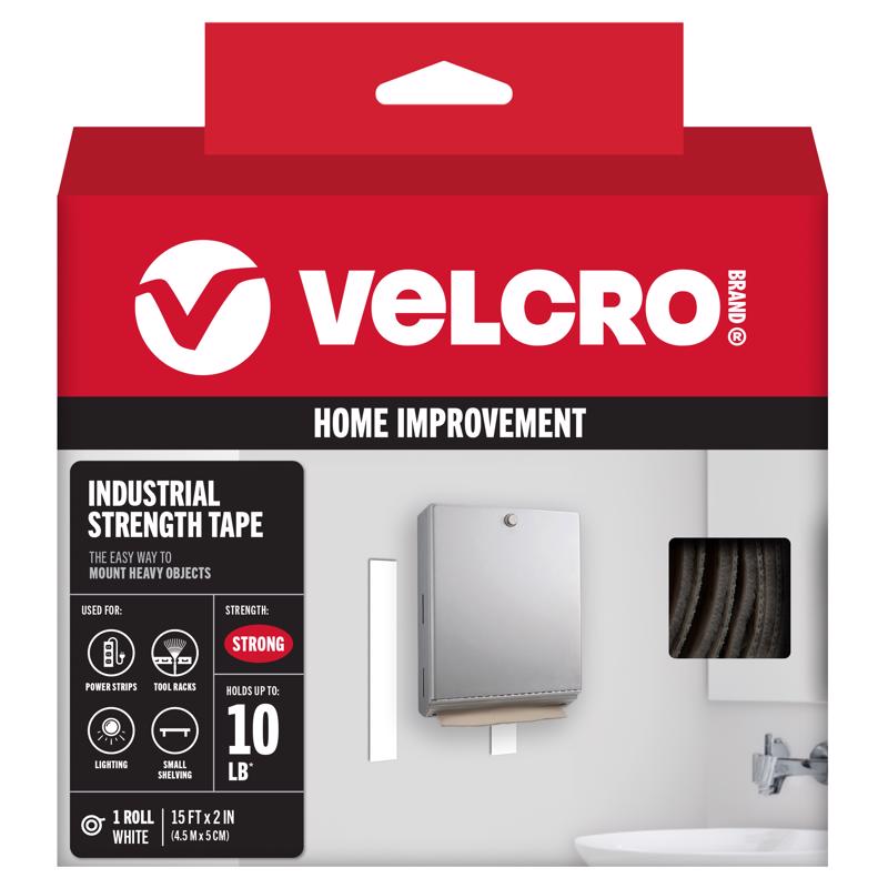 VELCRO 2"X15'IND STR WHT