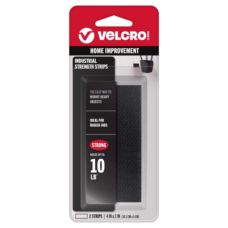 VELCRO 2"X4"IND STR BLK