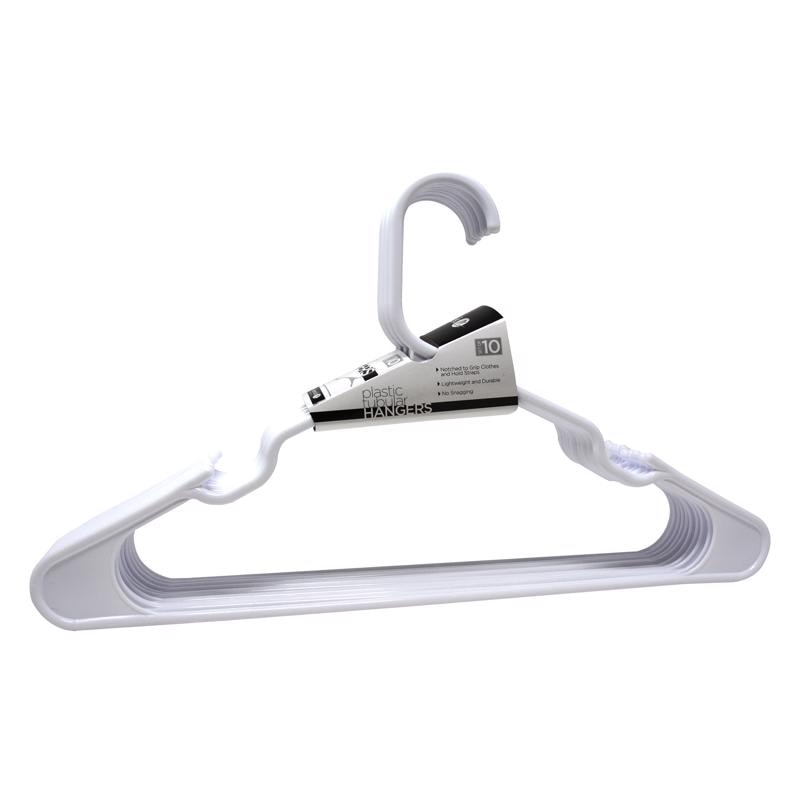 HANGER PLST WHT 10PC