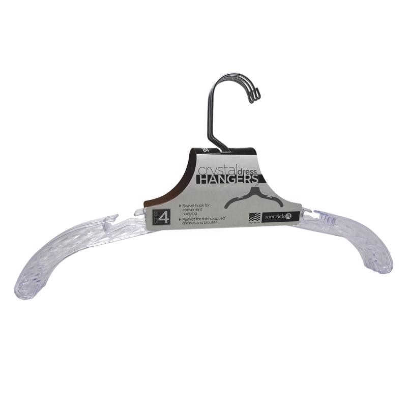 DRESS HNGR PLST CLR 4PK