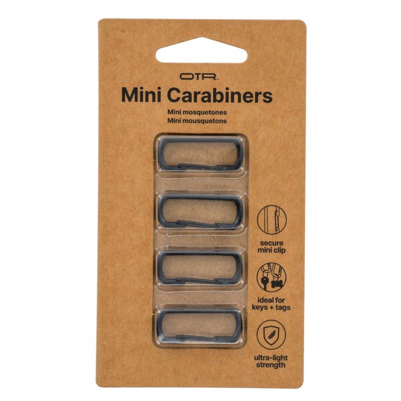 CARABINER ALUM BLK 4PC