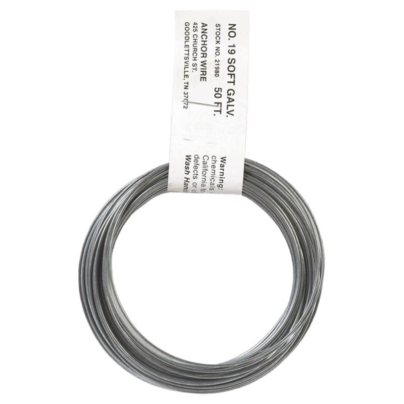 WIRE 19GA 50'GALV ROLL