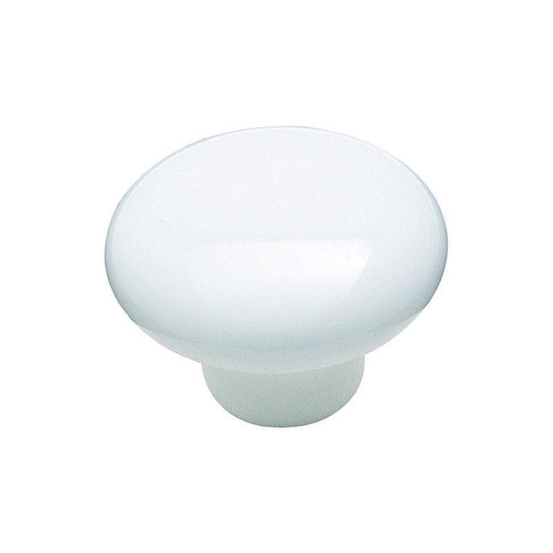 KNOB 1.5"RND WHITE
