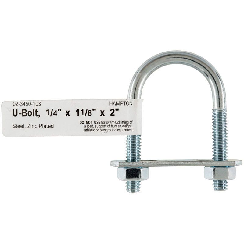 BOLT U 1/4"X1-1/8"X2"