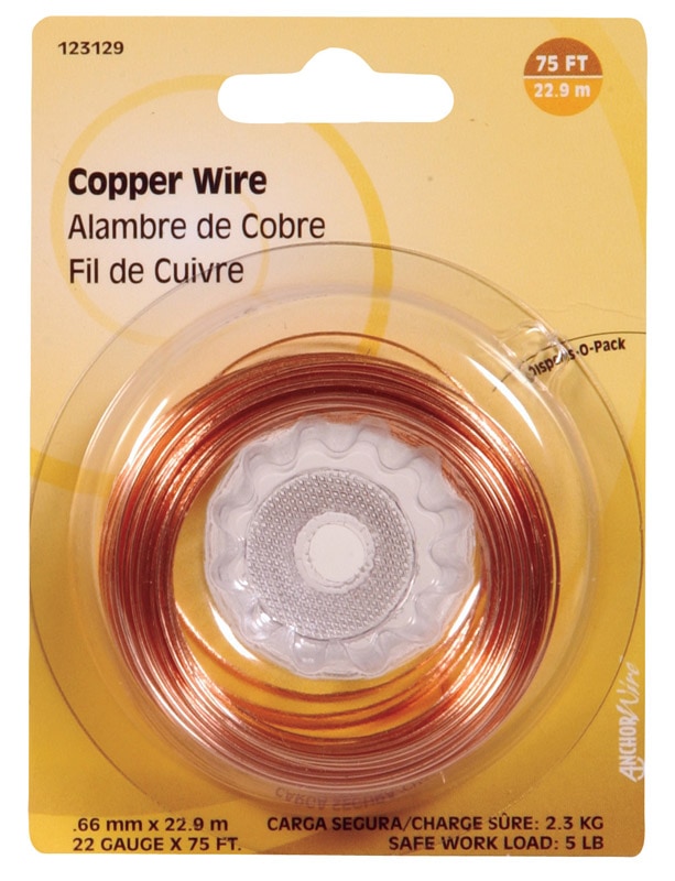 HBY WIRE COPPR 22GA 75'