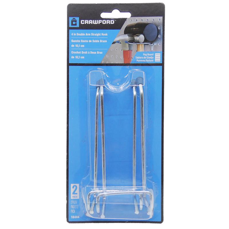 PEG HOOK ZNC PLTD SLV 4"