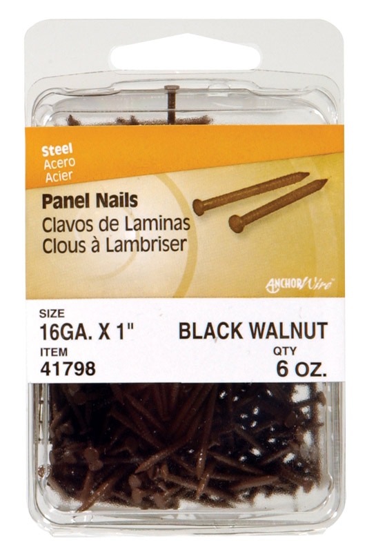 PANEL NAIL1"BLK WLNT 6OZ