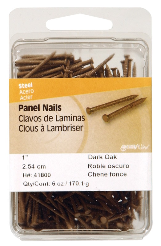DARK OAK PNL NAIL 1" 6OZ