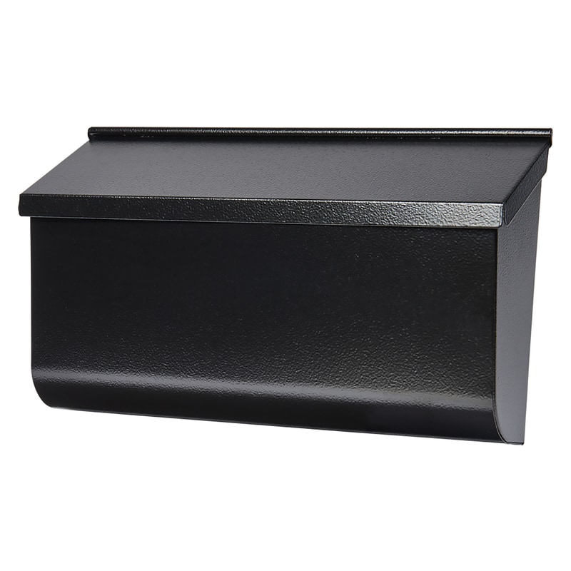 MAILBOX HORZ XL LEAF BLK
