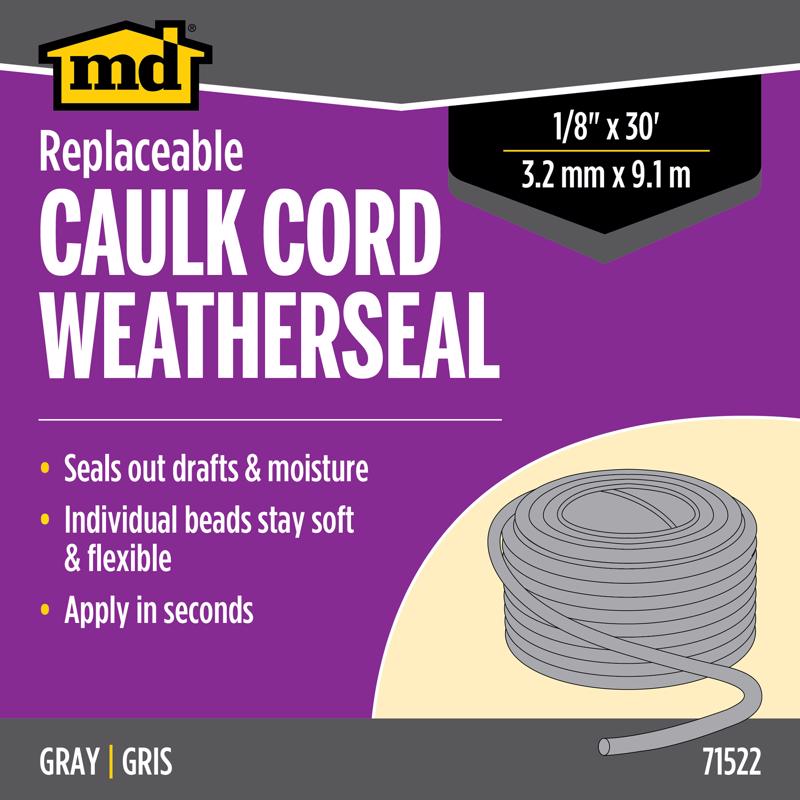 ROPE CAULK 1/8"X30GRAY