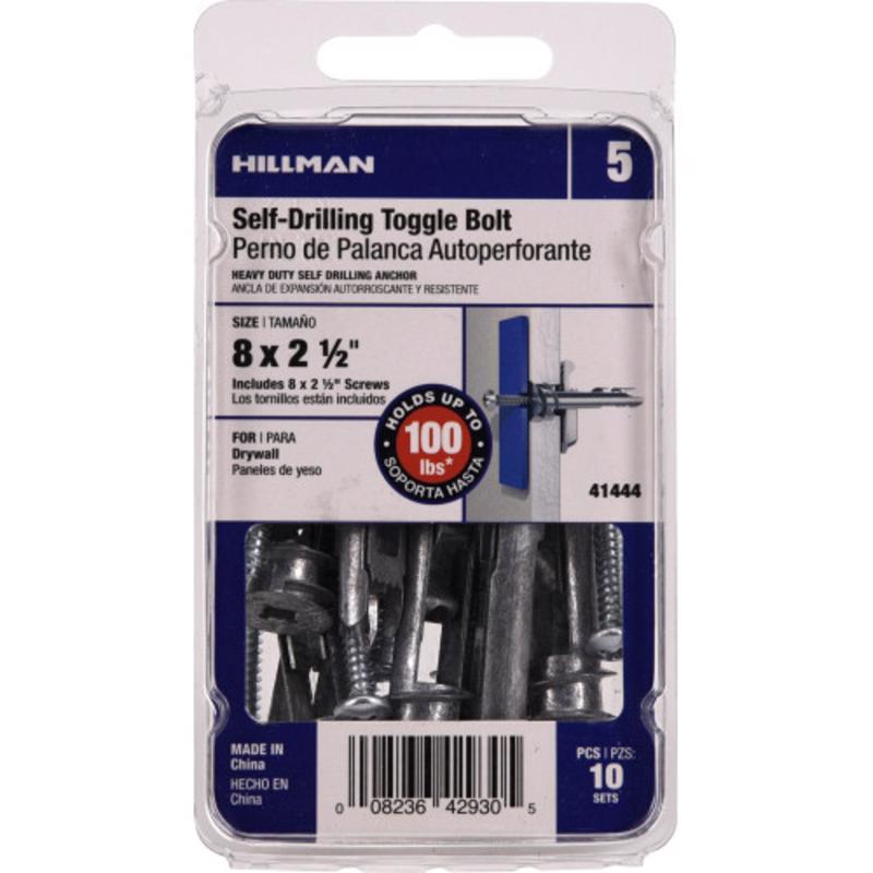 DRILL TOGGLE 8X2.5" CD10