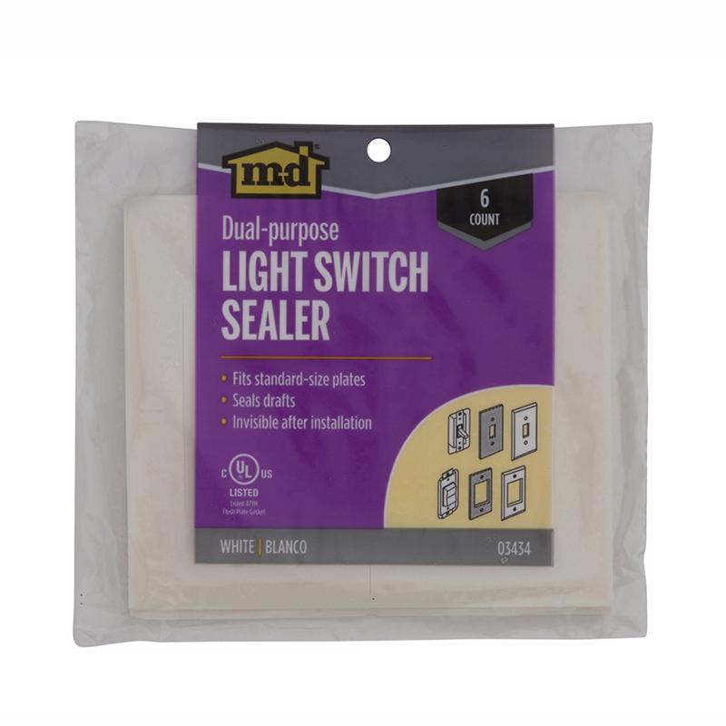 SWITCH PLATE SLR 6PK WHT