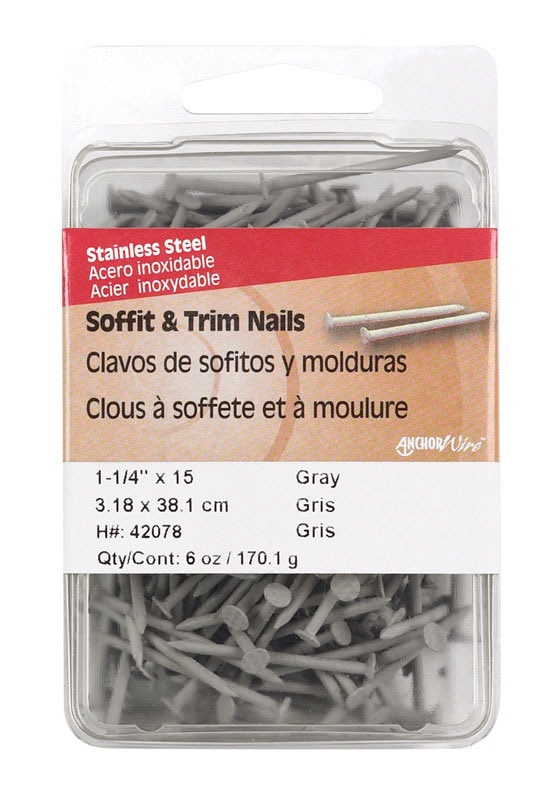 NAIL SS GRY FLT 1-1/4"