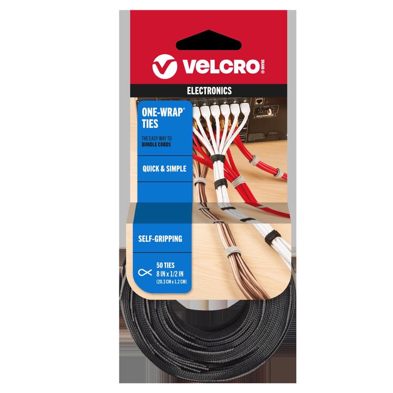 VELCRO REUSABLE TIES50CT