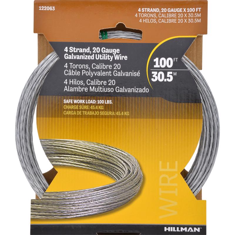 WIRE STL GLVNZD 100'