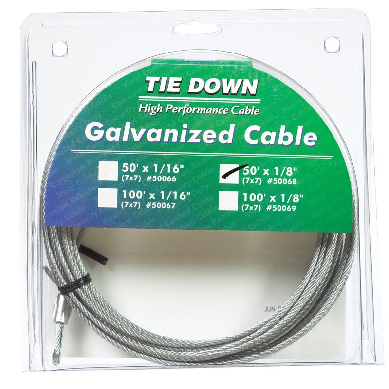 PRE-CUT CABLE50'GALV1/8"