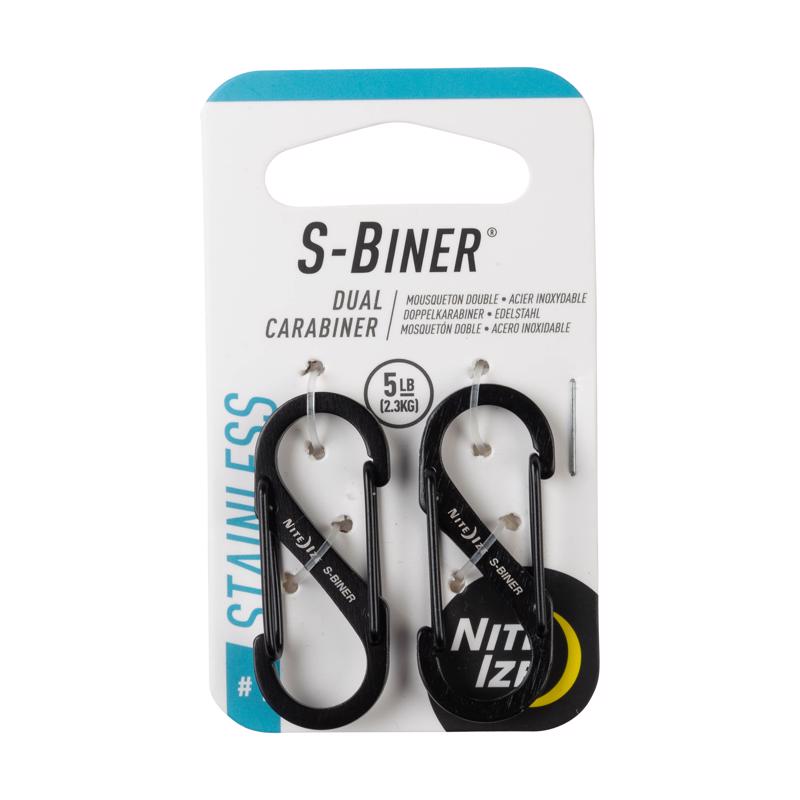 S-BINER #1 2 PACK BLACK