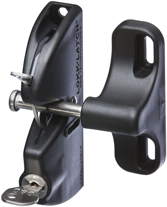 LATCH GATE LOCKABLE BLK