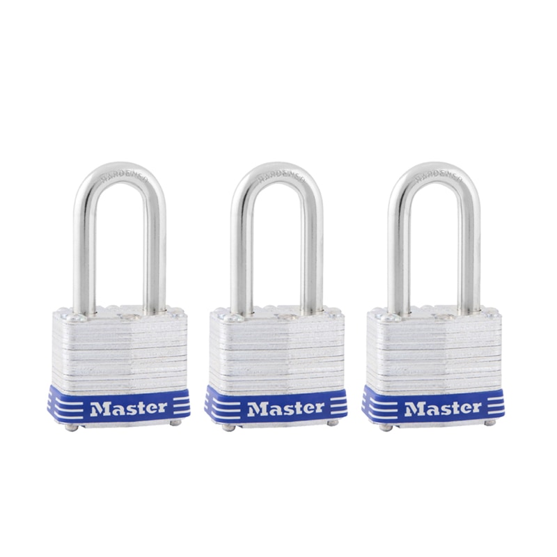 LAM PADLOCK 1-9/16" 3PK