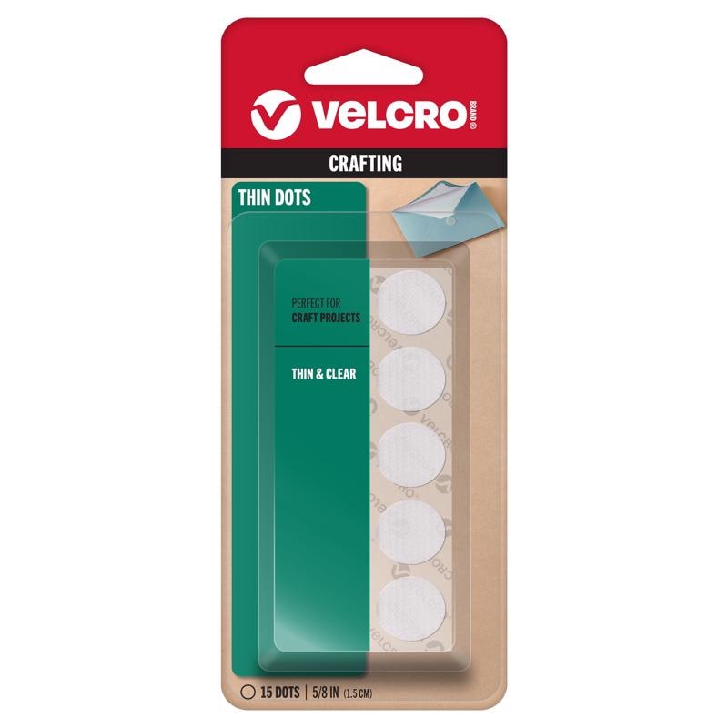 VELCRO COINS 5/8" CLEAR