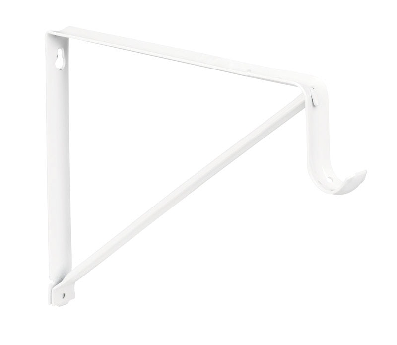 BRACKET SHELF&ROD WHT11"