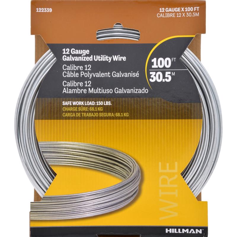 WIRE 12GA 100' GALV