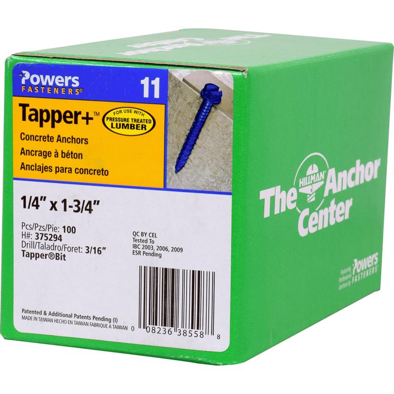 RAWL TAPR HWH 1/4X1-3/4