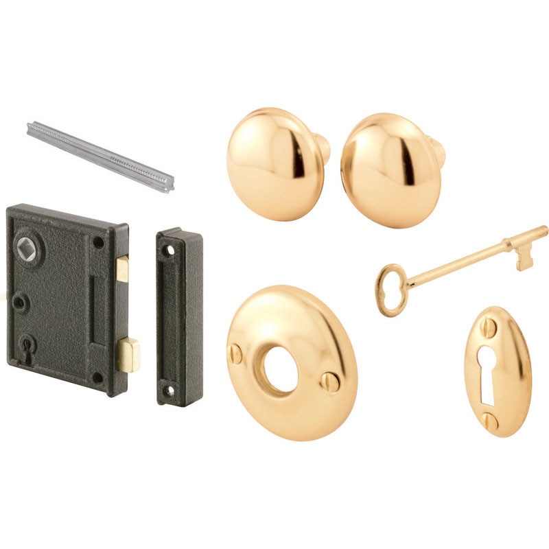 TRIM LOCK SET VERT BRASS