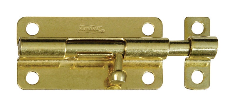 BARREL BOLT BRASS 4"