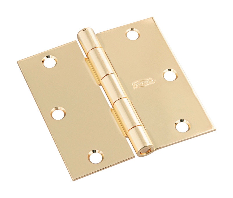 HINGE BRT BRASS 3PK 3.5"