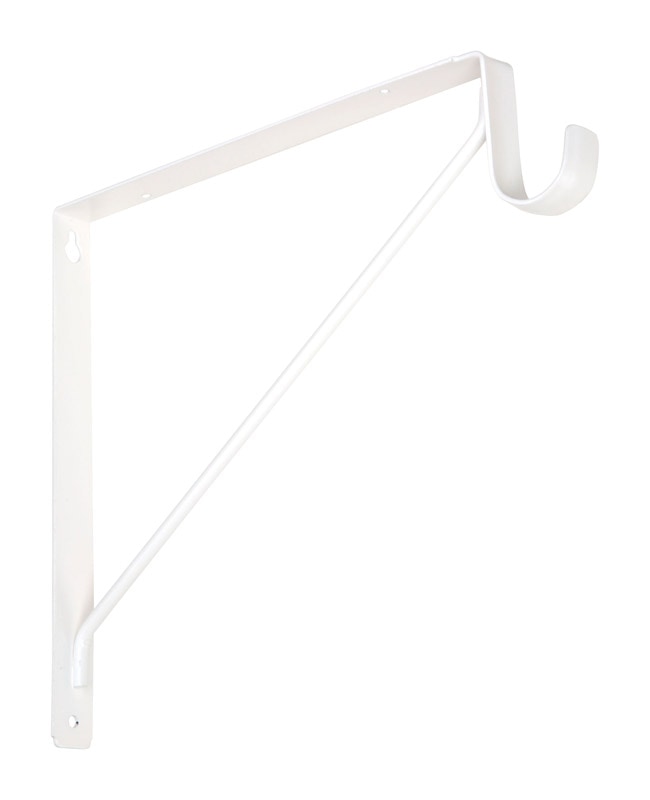 SHELF/ROD BRACKET WHITE