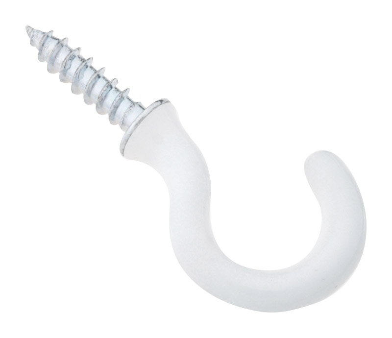 CUP HOOK WHT VNL 3/4"