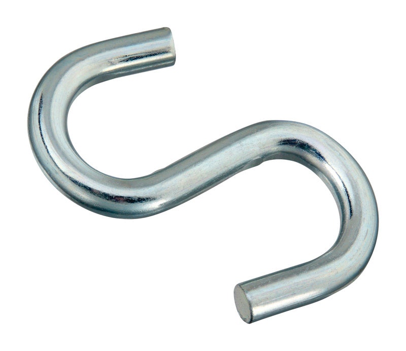OPEN S-HOOK ZNC  PLT 4"