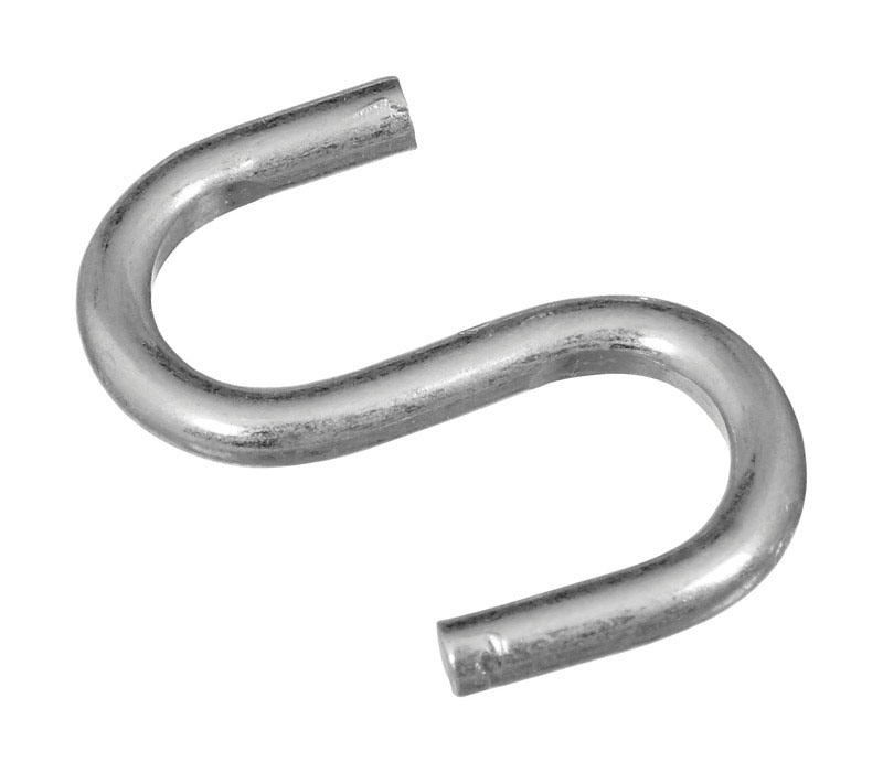 OPEN S-HOOK ZNC PLT 1"