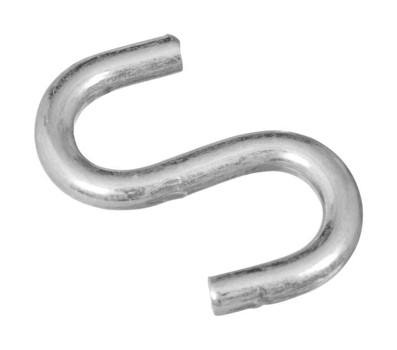 OPEN S-HOOK ZINC 1-1/2"
