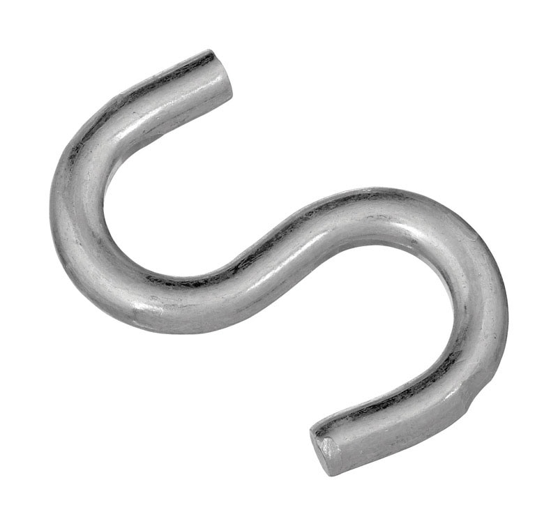 OPEN S-HOOK ZINC 2-1/2"