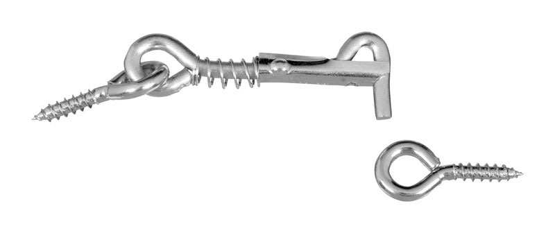 SAFETY HOOK/EYE ZINC 2"