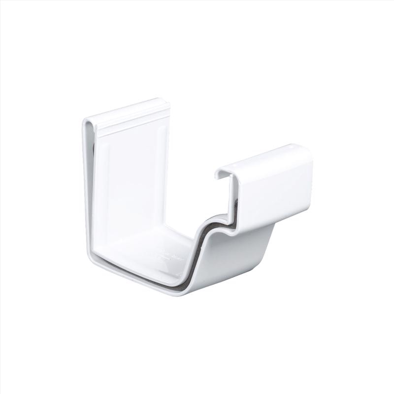 GUTTER CONNECTR VNYL WHT