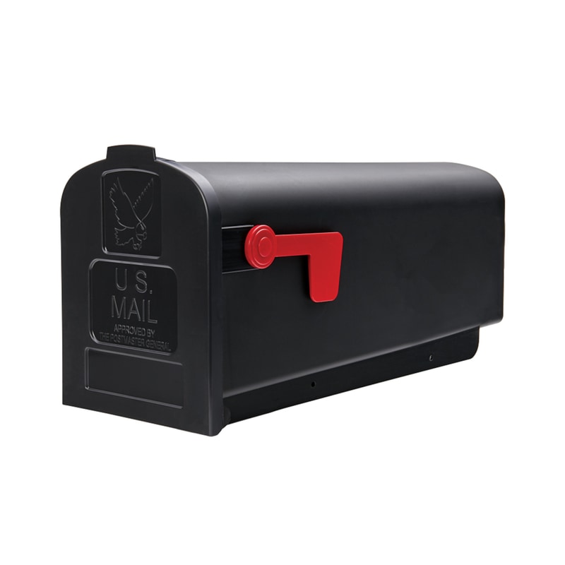 MAILBOX POLY BLK #1SIZE