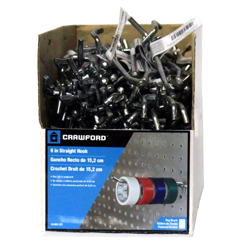 PEG HOOK ZNC PLT STRG 6"