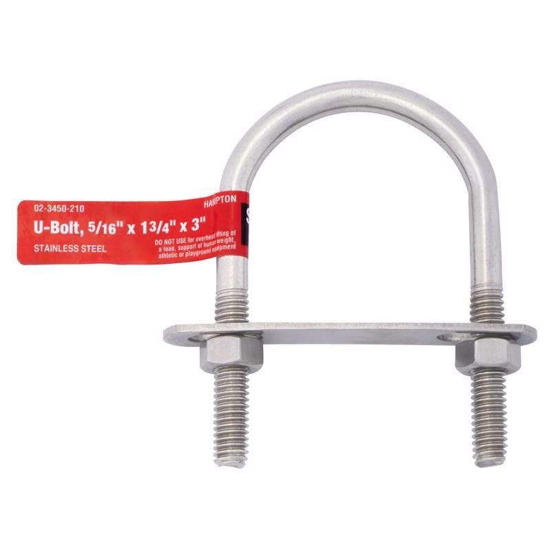 BOLT U 5/16"X1.75"X3" SS