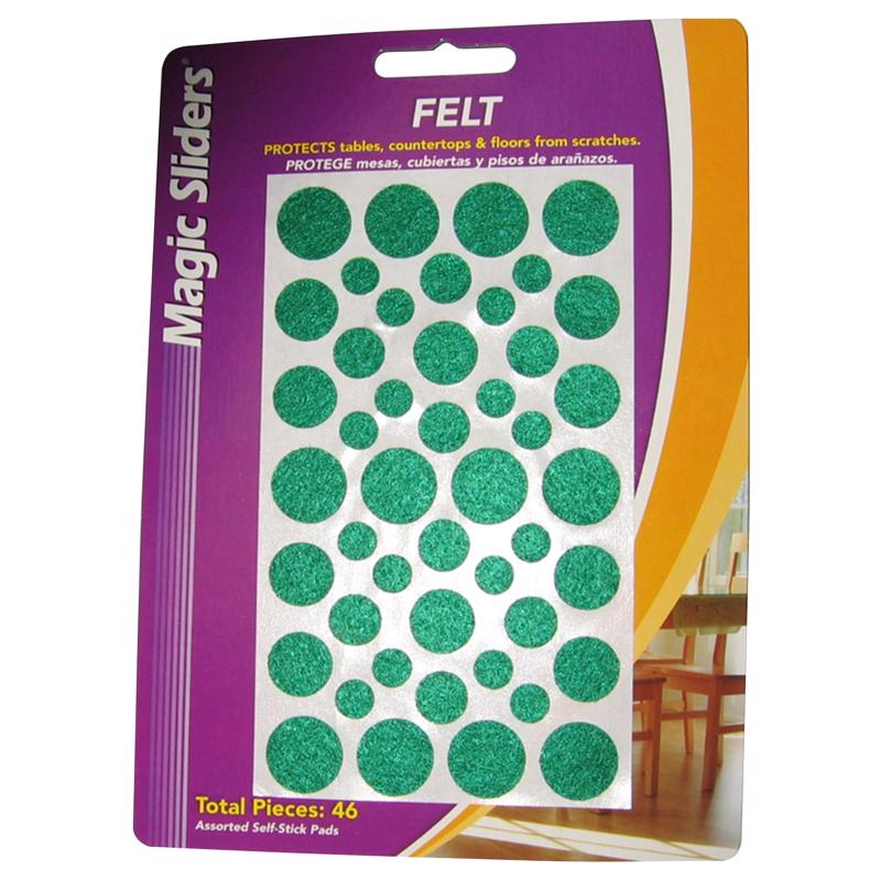 PAD FELT ASST GRN46PK