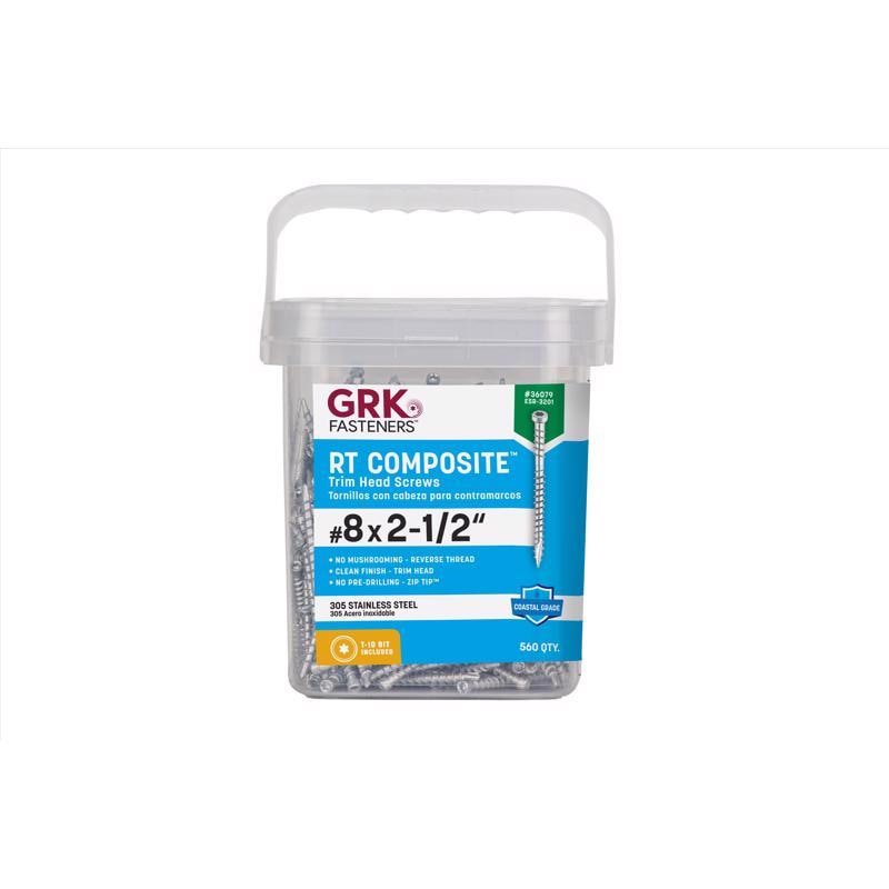 TRIM SCREWS #8 X 2-1/2"L