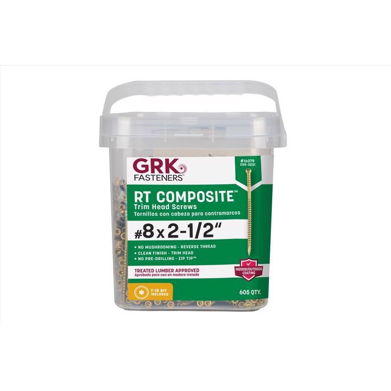 TRIM SCREW #8 X 2-1/2"L