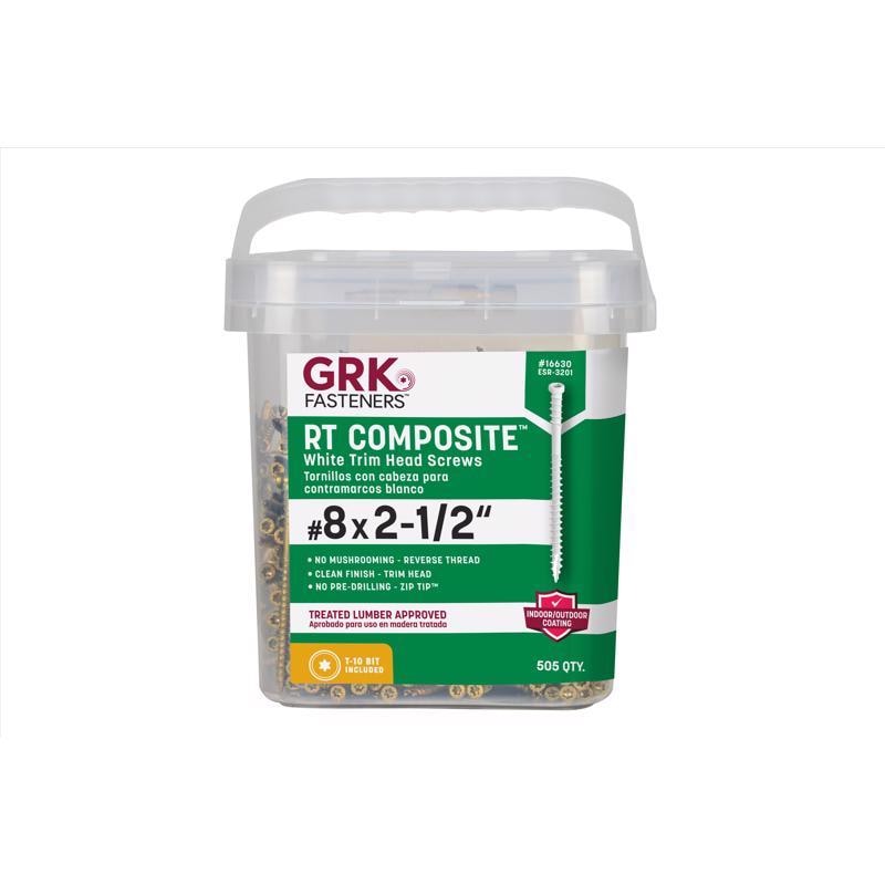 RT/SCREW #8 X 2-1/2"WHT