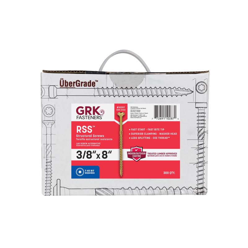 STRCTRL SCREW STR 3/8X8"